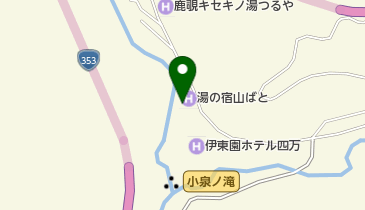 四万温泉 湯の宿山ばとの地図画像