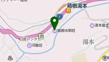箱根湯本温泉 箱根水明荘の地図画像