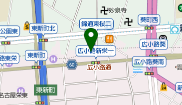 東横イン 名古屋栄の地図画像