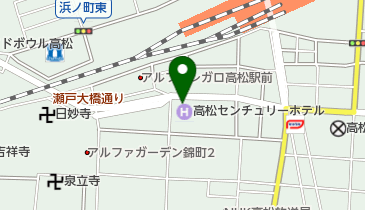 高松センチュリーホテルの地図画像