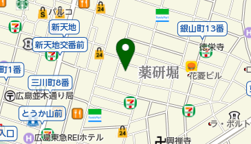 グランドサウナ広島の地図画像