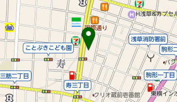 東横イン 上野田原町駅の地図画像