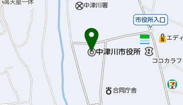 中津川市役所 本庁舎中2階の地図画像
