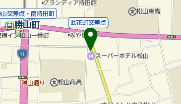 スーパーホテル松山の地図画像