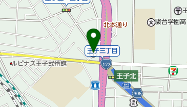 王子三郵便局の地図画像