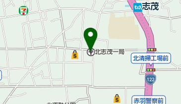 北志茂一郵便局の地図画像