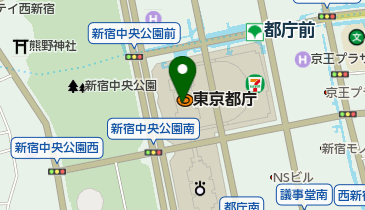 東京都庁内郵便局の地図画像