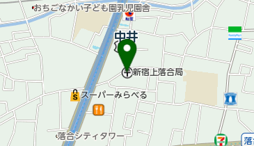 新宿上落合郵便局の地図画像