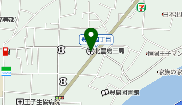 北豊島三郵便局の地図画像