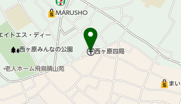 西ヶ原四郵便局の地図画像