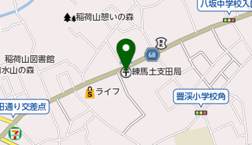 練馬土支田郵便局の地図画像