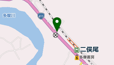 二俣尾郵便局の地図画像