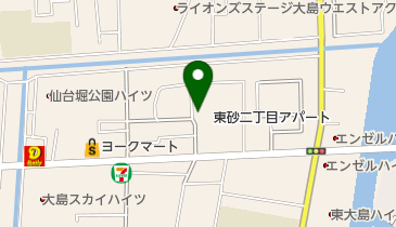 江東東砂二郵便局の地図画像