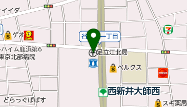 足立江北郵便局の地図画像