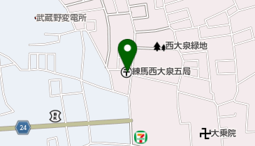 練馬西大泉五郵便局」(練馬区-郵便局-〒178-0065)の地図/アクセス/地点