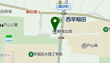 新宿北郵便局の地図画像