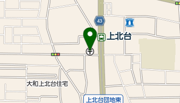 東大和上北台郵便局の地図画像