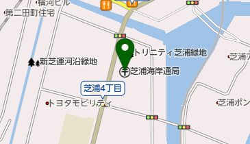 芝浦海岸通郵便局の地図画像