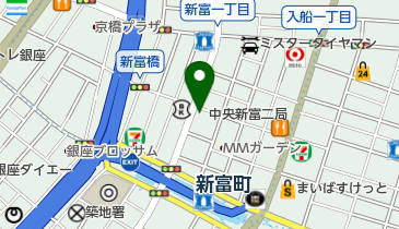 中央新富二郵便局の地図画像