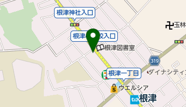 文京根津郵便局の地図画像