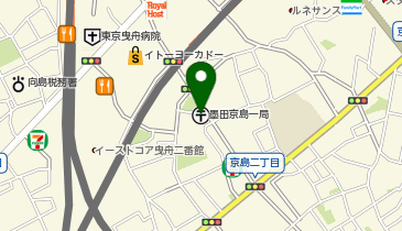 墨田京島一郵便局の地図画像