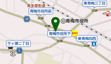 青梅郵便局の地図画像