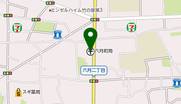 六月町郵便局の地図画像