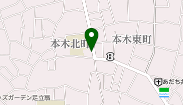 足立本木郵便局の地図画像