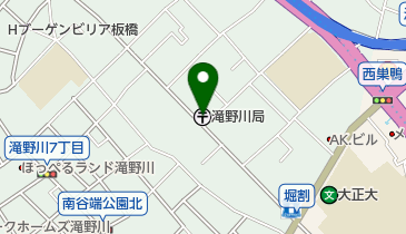 滝野川郵便局の地図画像