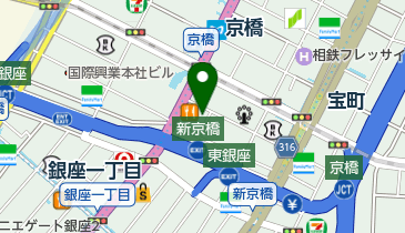 京橋通郵便局の地図画像