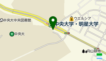 中央大学内郵便局の地図画像