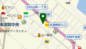 横須賀米が浜通郵便局の地図画像