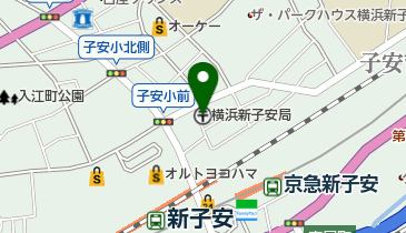 横浜新子安郵便局の地図画像
