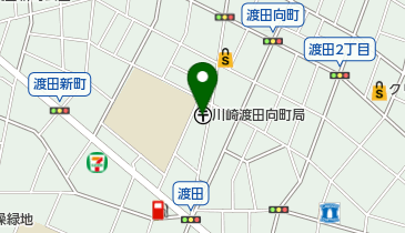 川崎渡田向町郵便局の地図画像