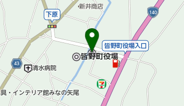 皆野郵便局の地図画像