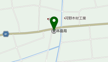 本畠郵便局の地図画像