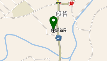 長若郵便局の地図画像