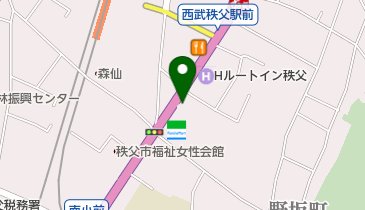 秩父野坂郵便局の地図画像