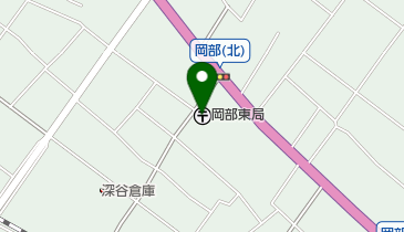 岡部東郵便局の地図画像