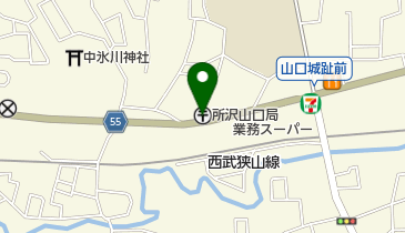 所沢山口郵便局の地図画像