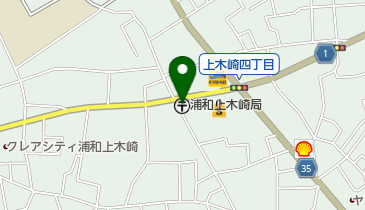 浦和上木崎郵便局の地図画像