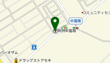 所沢中富郵便局の地図画像