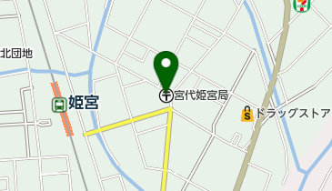 宮代姫宮郵便局の地図画像