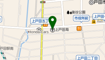 上戸田郵便局の地図画像
