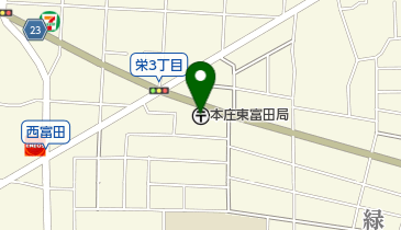 本庄東富田郵便局の地図画像