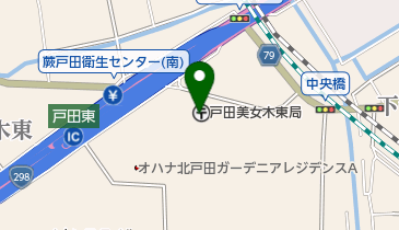 戸田美女木東郵便局の地図画像
