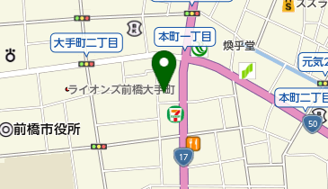 前橋本町一郵便局の地図画像