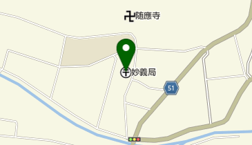 妙義郵便局の地図画像