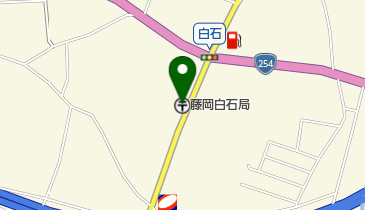 藤岡白石郵便局の地図画像