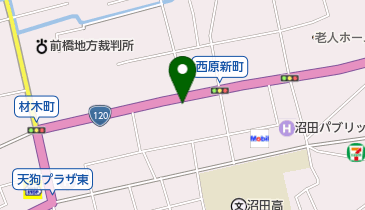 沼田原新町郵便局の地図画像